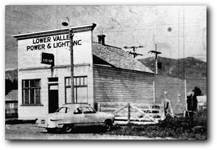 First Lower Valley Power and Light building located in Freedom (1937-1954)